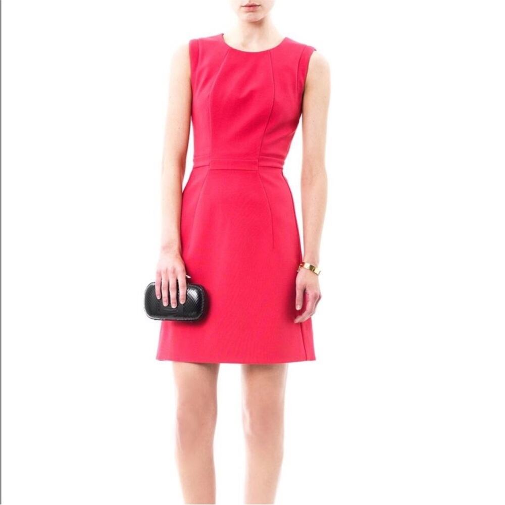 Diane Von Furstenberg DVF Shanna Pink Ponte Knit Sleeveless Sheath Dress 0